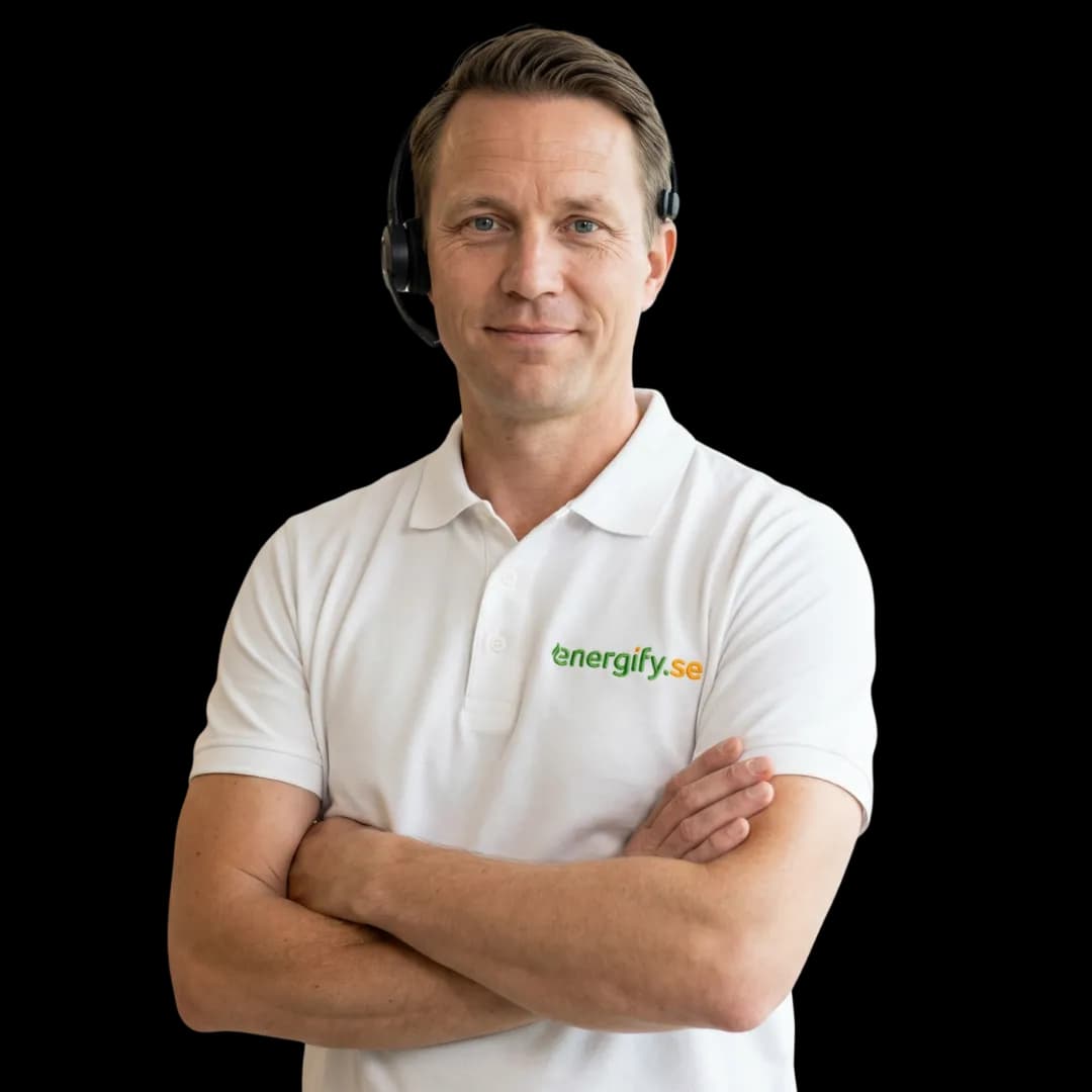 Installatör som samarbetar med Energify