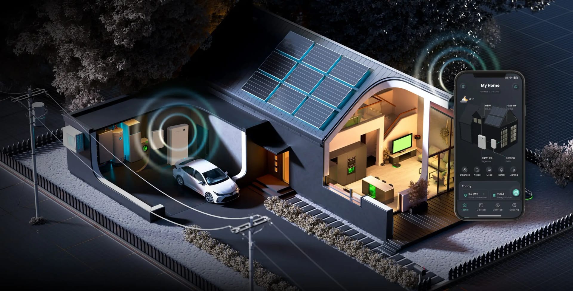Smart styrning via mySigen-appen - Sigenergy SigenStor